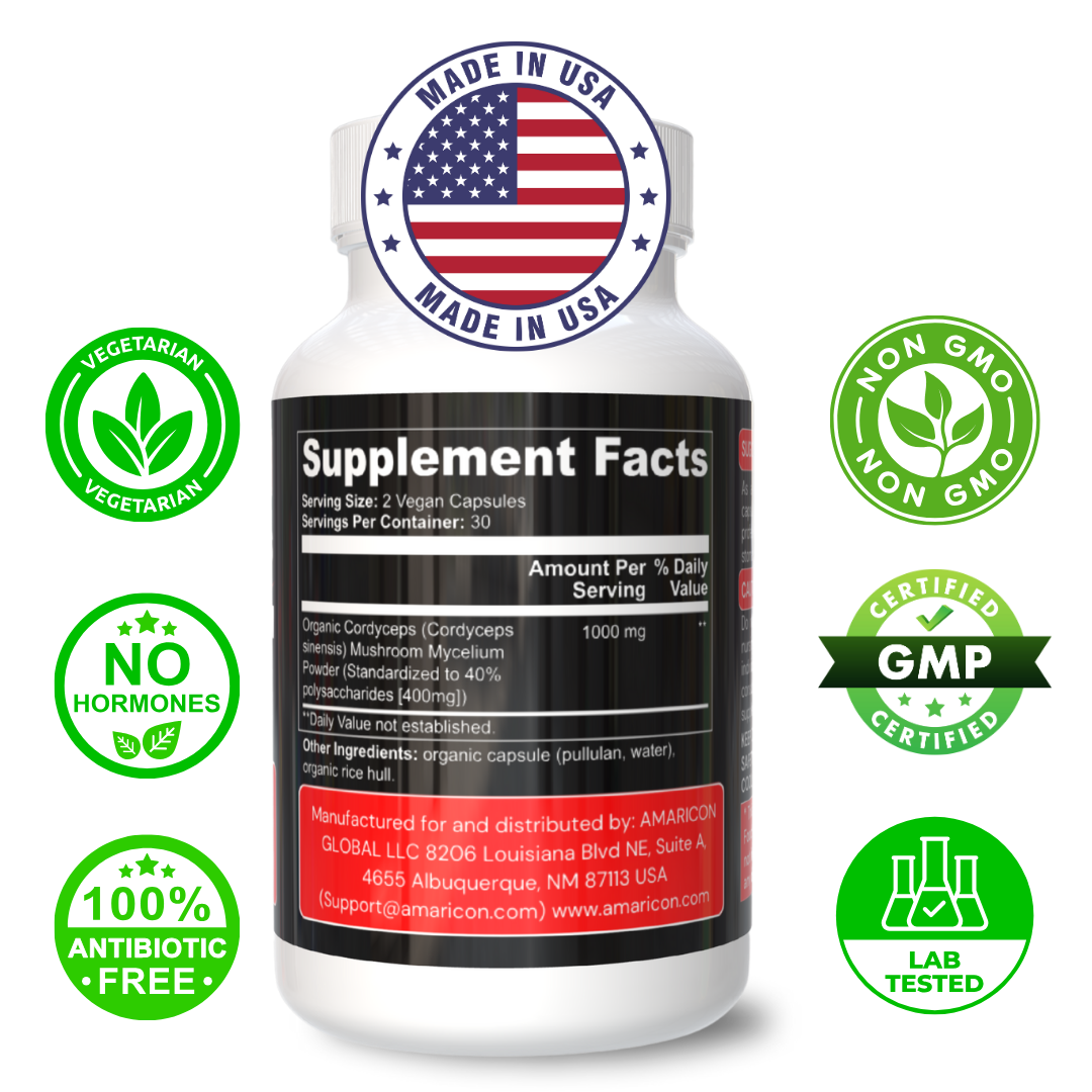 Cordyceps Mushroom Capsules – Unlock Your Peak Performance Naturally