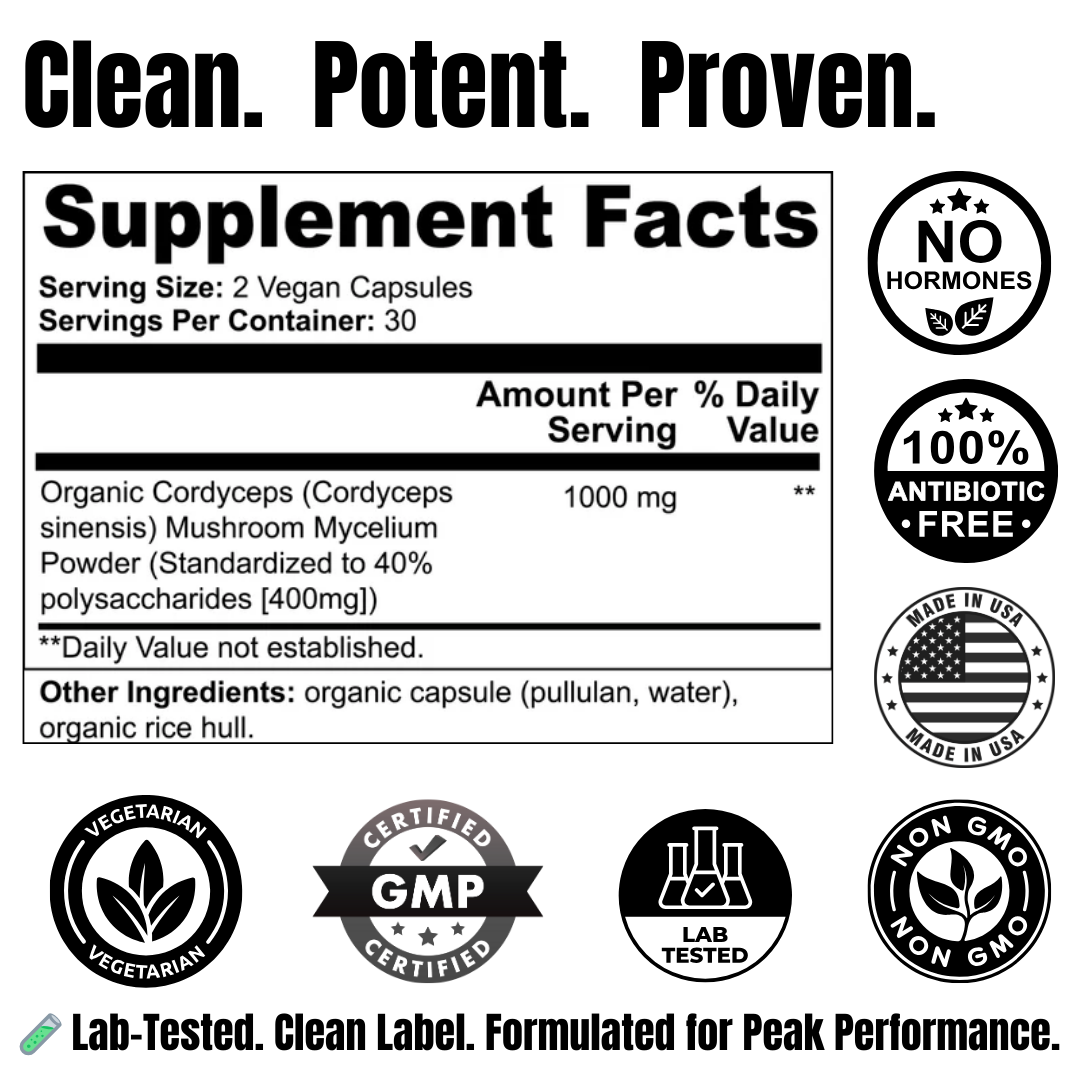 Cordyceps Mushroom Capsules – Unlock Your Peak Performance Naturally