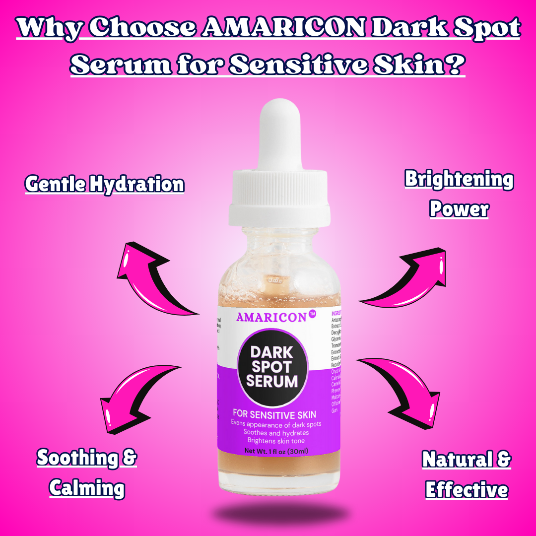 Dark Spot Serum for Sensitive Skin – Gentle Hydration and Even Skin Tone – Natural Extracts – 1 fl oz