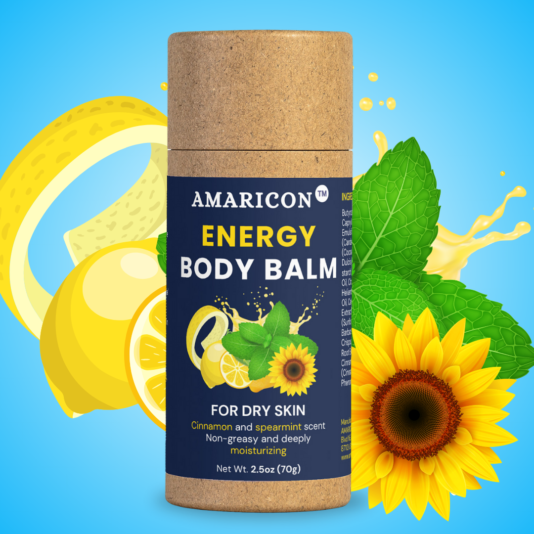 Energy Body Balm – Deep Moisturizing & Aromatherapy – Eco-Friendly, All-Natural – 2.5 oz