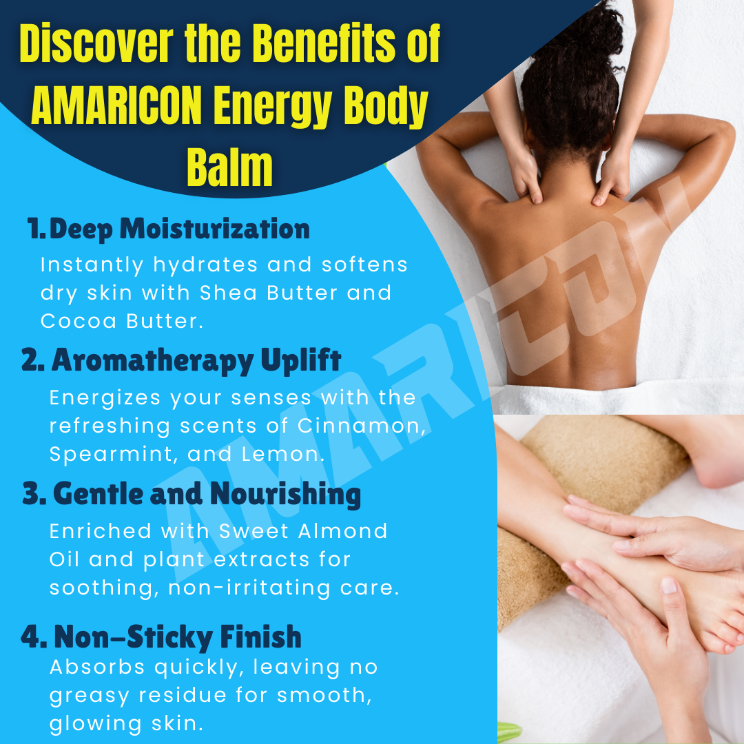 Energy Body Balm – Deep Moisturizing & Aromatherapy – Eco-Friendly, All-Natural – 2.5 oz