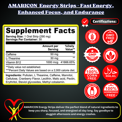 Energy Strips - Enhanced Focus, Endurance, and Mental Clarity with Natural Ingredients