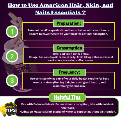 Hair, Skin, and Nails Essentials - Enhance Your Natural Glow with Vitamins B6, B7, and B9