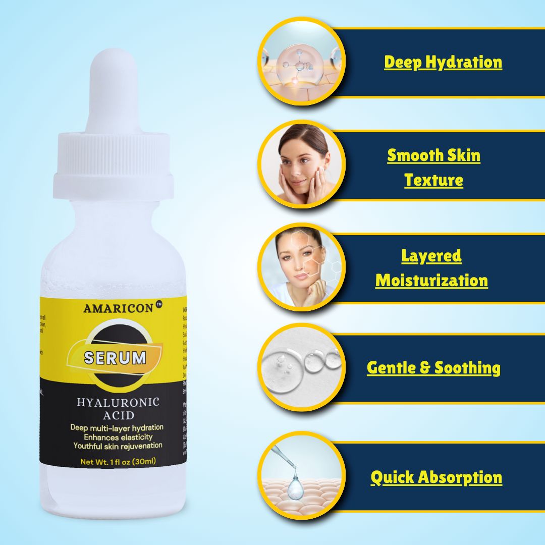 Hyaluronic Acid Serum – Advanced Multi-Layer Hydration – 1 fl oz