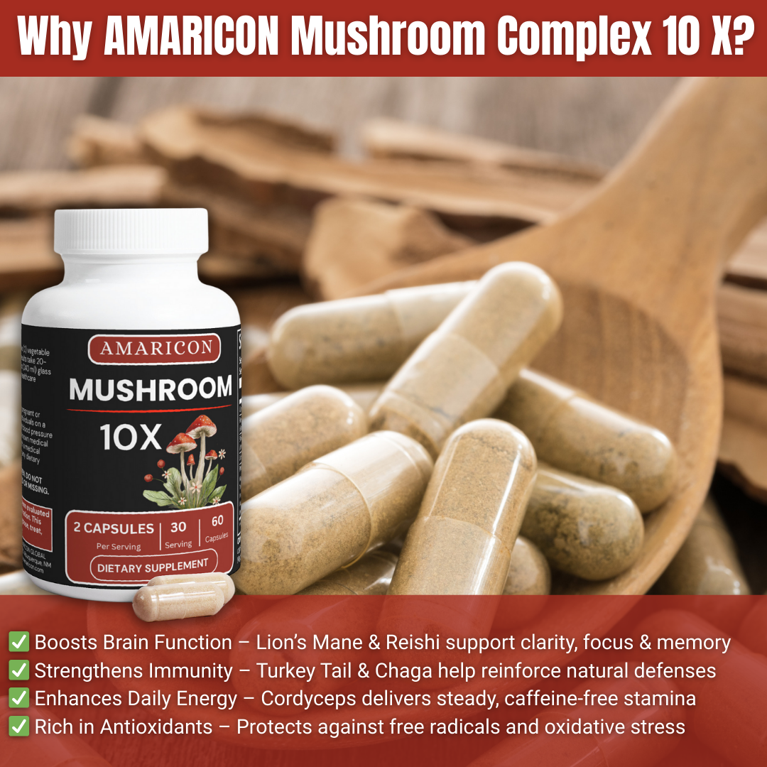 Mushroom Complex 10 X – Premium Medicinal Mushroom Blend for Holistic Wellness