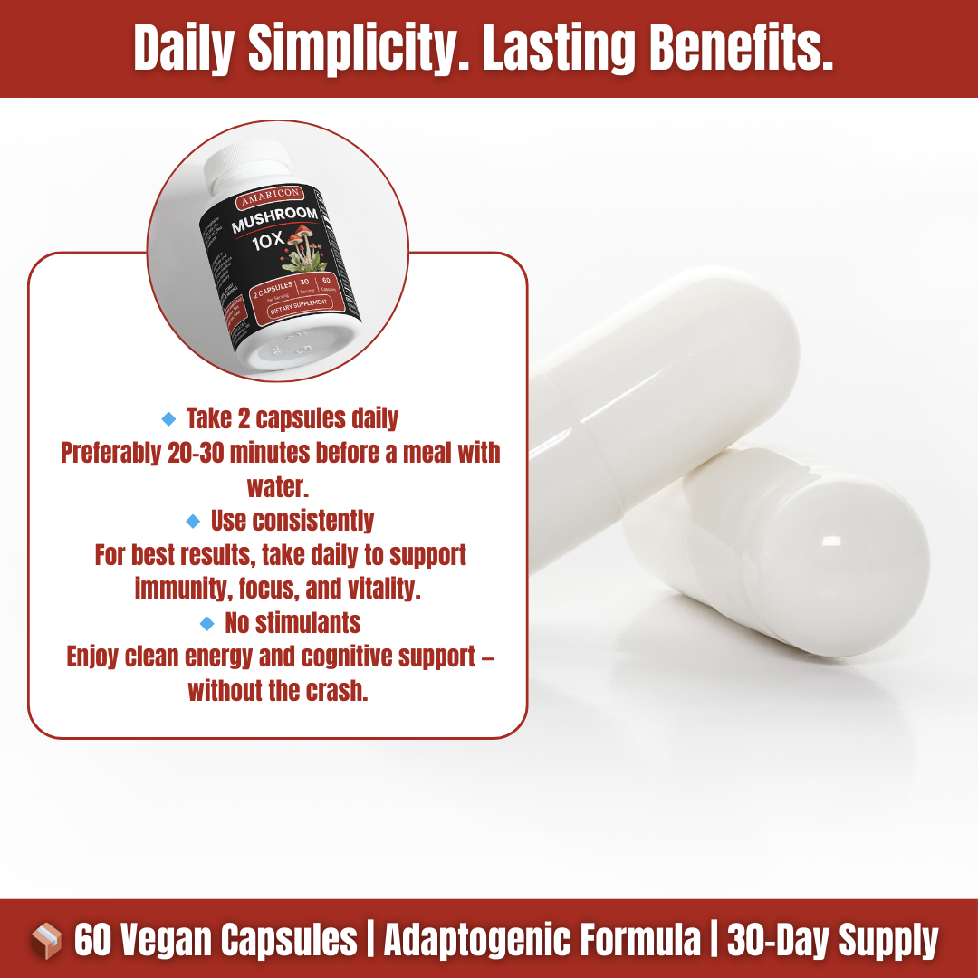 Mushroom Complex 10 X – Premium Medicinal Mushroom Blend for Holistic Wellness