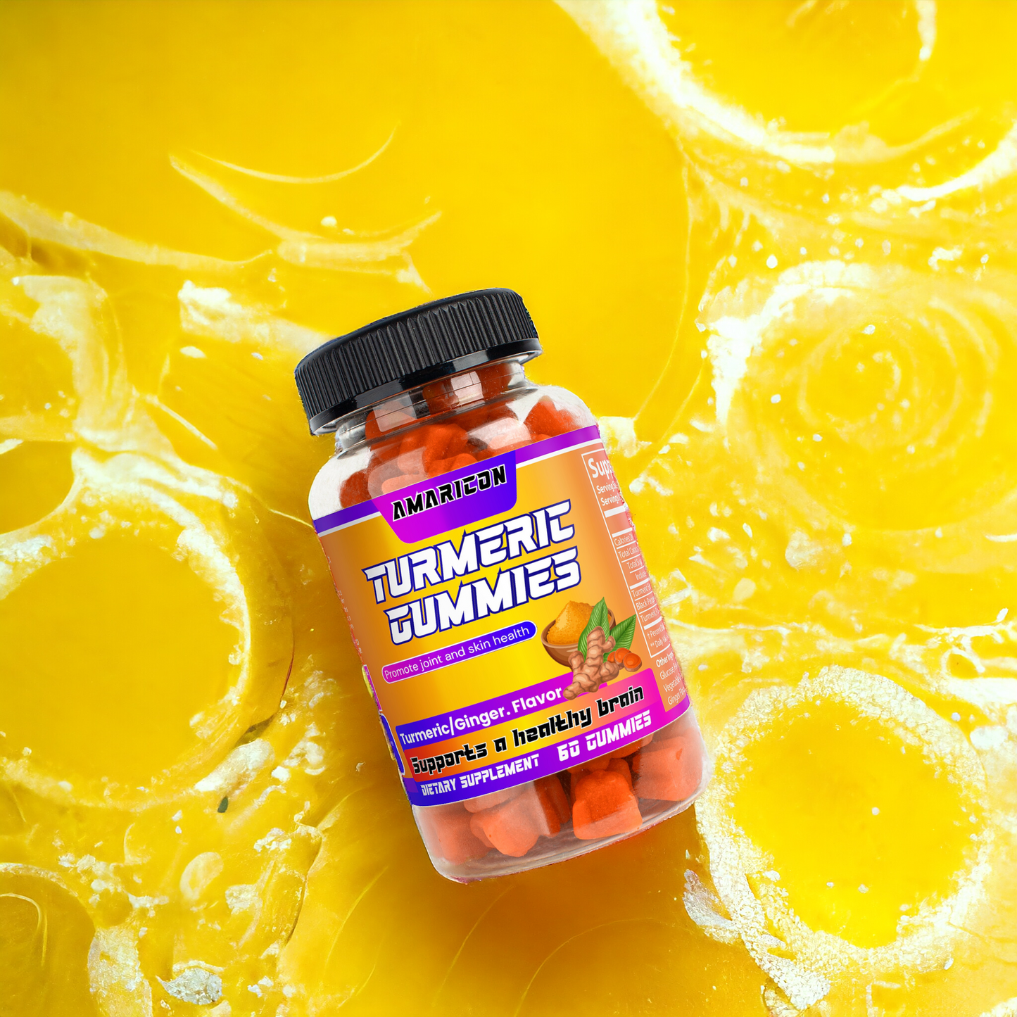 Turmeric Gummies – Antioxidant Support for Joints, Skin, and Overall Wellbeing