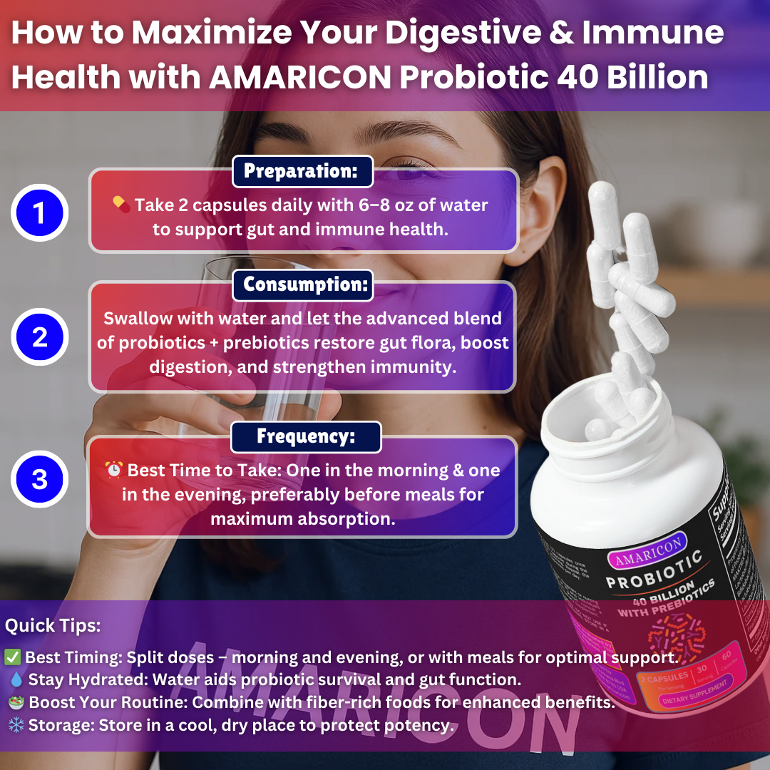 Probiotic 40 Billion with Prebiotics – Advanced Digestive and Immune Support