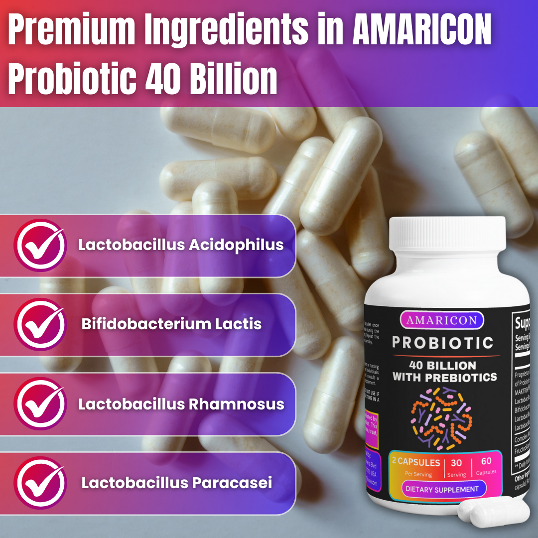 Probiotic 40 Billion with Prebiotics – Advanced Digestive and Immune Support