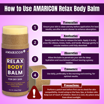 Relax Body Balm – Deep Moisturization and Aromatherapy – 2.5 oz
